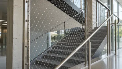 Stainless Steel Rope Mesh for Stair Railings and Safety Enclosures
