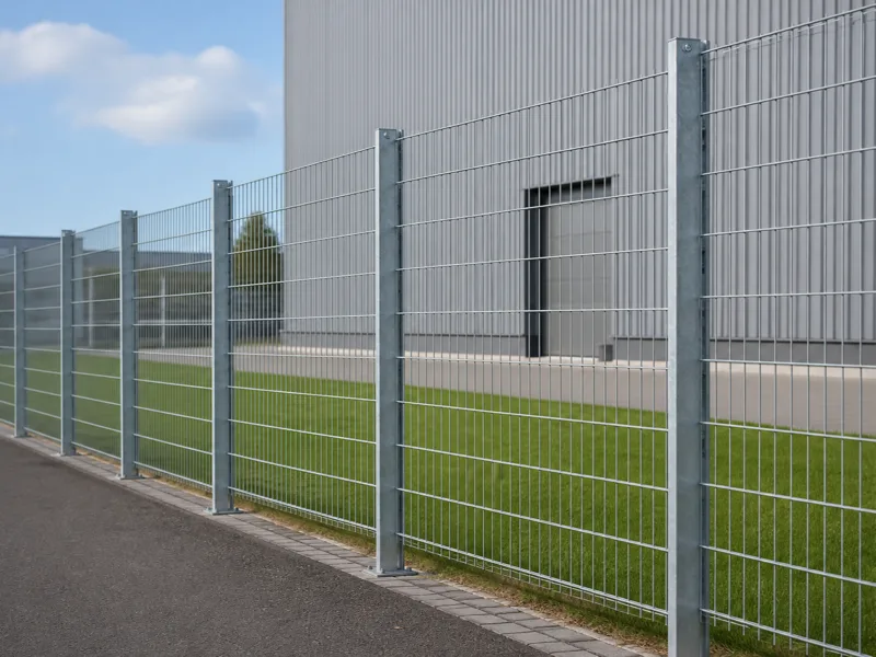 Galvanized welded wire mesh used for a perimeter enclosure