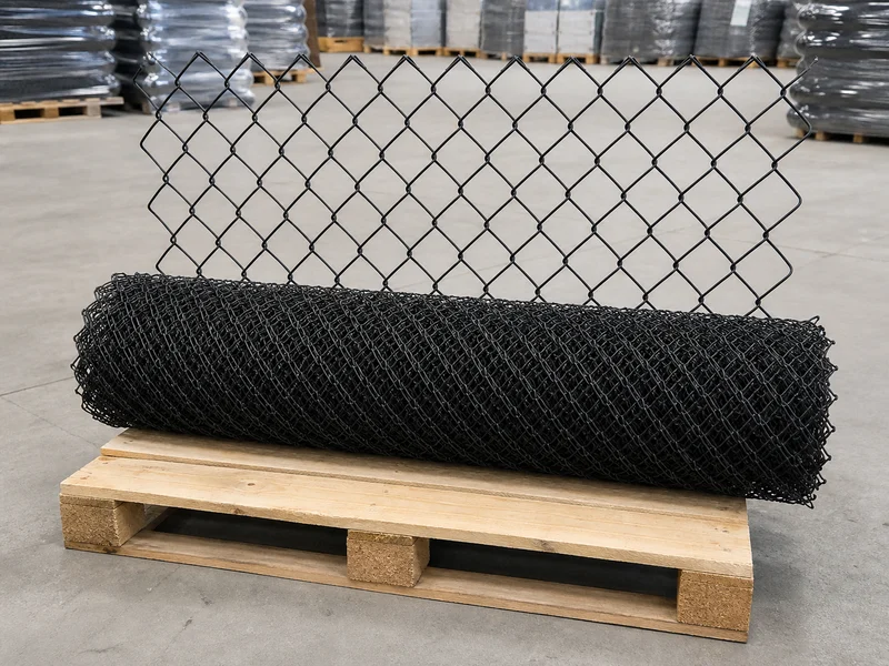 PVC-Coated Chain Link Fence Roll, 1.2 m x 50 mm Opening - Wire Mesh Product from Anping Mesh Factory